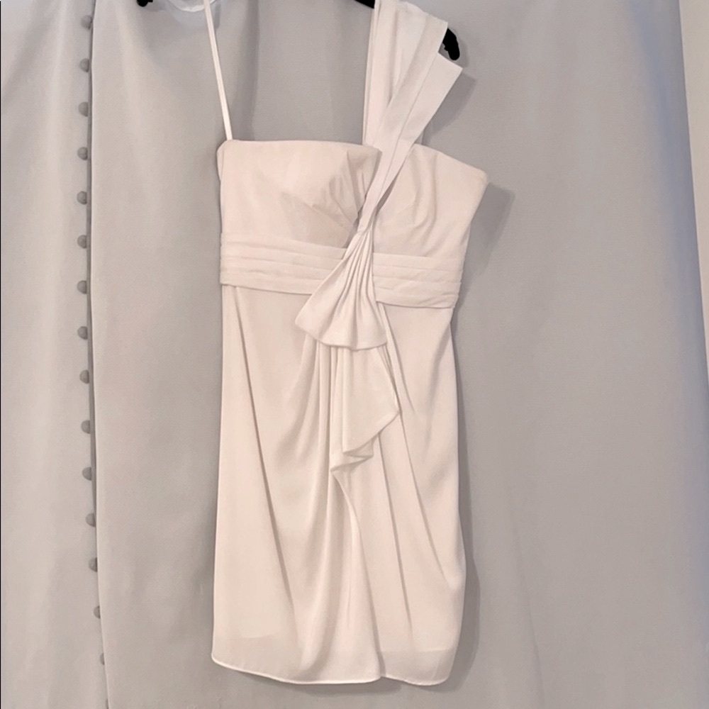 BCBGMAXAZRIA Draped One Shoulder Cocktail Dress